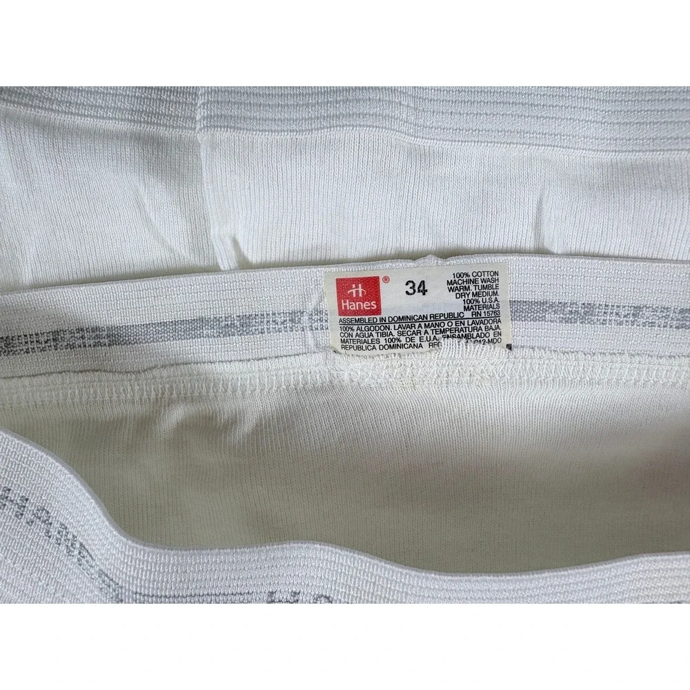 NWOT Hanes Briefs Men's 34 White 4-Pack Vintage Premium Cotton Basics No Package
